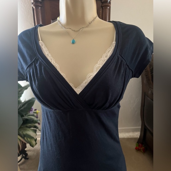Beautiful Hollister 2000s empire waist babydoll top short sleeves❣️ - Picture 15 of 16